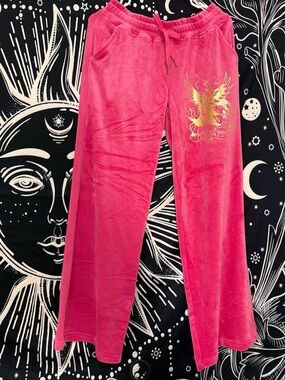 Ed Hardy - Tattoo Eagle Velour Sweatpants 💖‼️HAS FLAWS‼️
